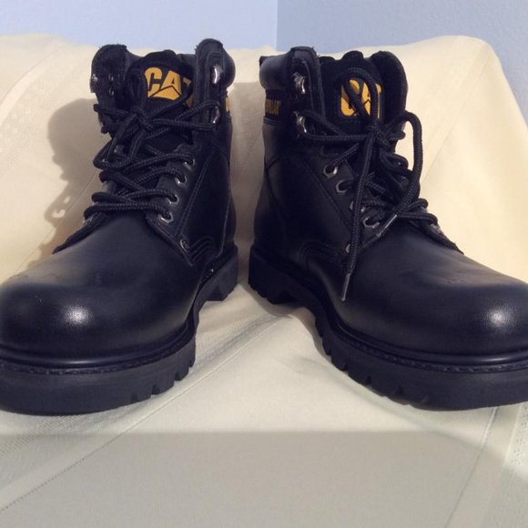 CATERPILLAR Men's 'Second Shift' Black Work Boot with Soft Toe NWOT. Size 10 M. - Picture 2 of 4
